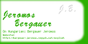jeromos bergauer business card